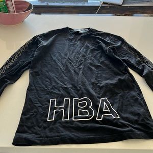 Hood by air black long sleeve durable t shirt not thin